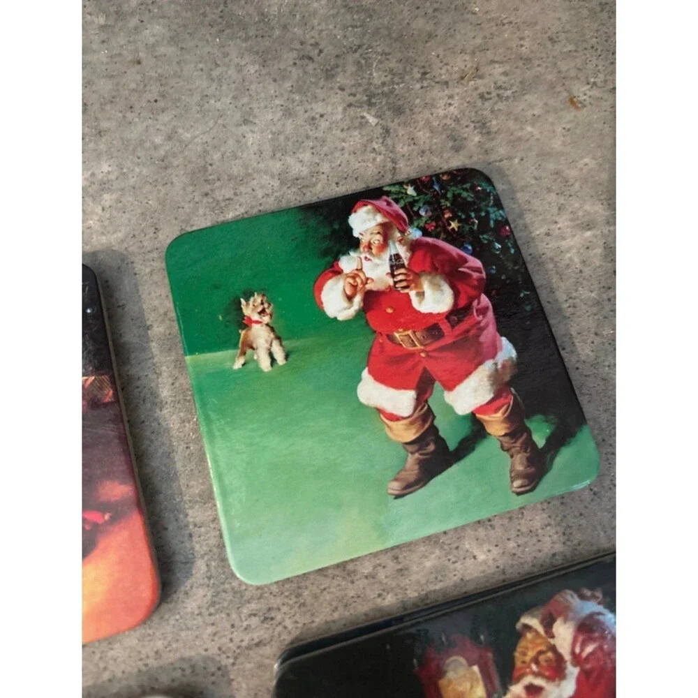 Coca-Cola Santa Coasters - set of 8, Christmas